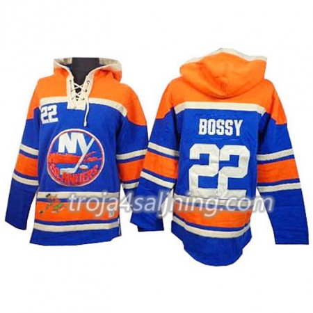 New York Islanders Mike Bossy22 Blå Sawyer Hooded Sweatshirt - Herr New York Islanders Mike Bossy22 Blå Sawyer Hooded Sweatshirt - Herr